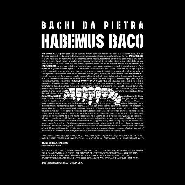 Copertina Disco Vinile 33 giri Habemus Baco di Bachi Da Pietra