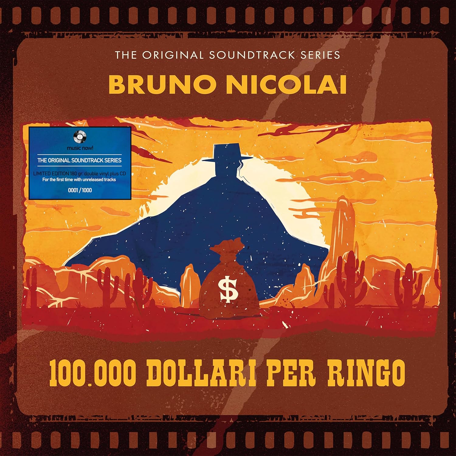 Copertina Vinile 33 giri 100.000 Dollari per Ringo di Bruno Nicolai