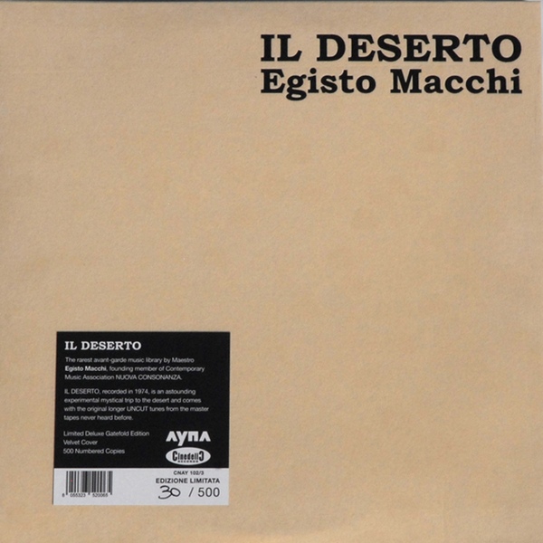 Copertina Disco Vinile 33 giri Il Deserto [2xLP] di Egisto Macchi