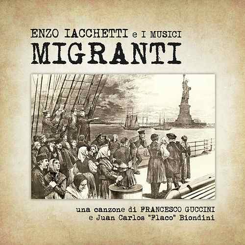 Copertina Vinile 33 giri Migranti/Libera Nos Domine  di Enzo Iacchetti & I Musici