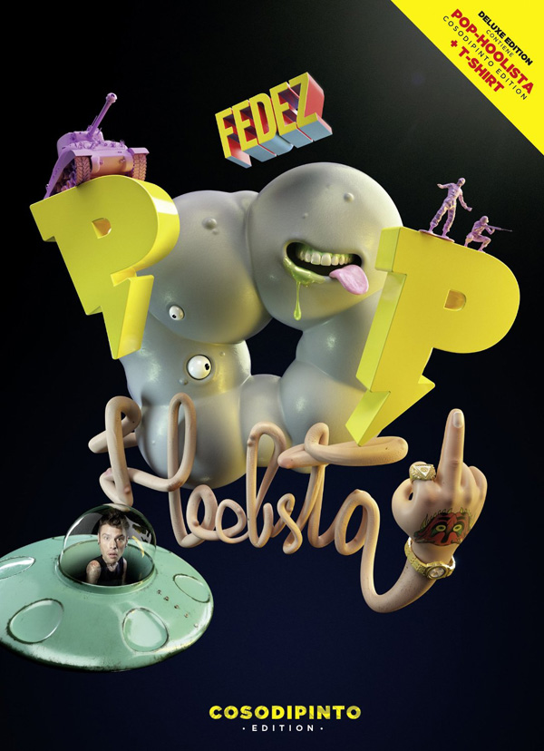 Copertina Disco Vinile 33 giri Pop-Hoolista [Deluxe CD + DVD + T-Shirt] di Fedez