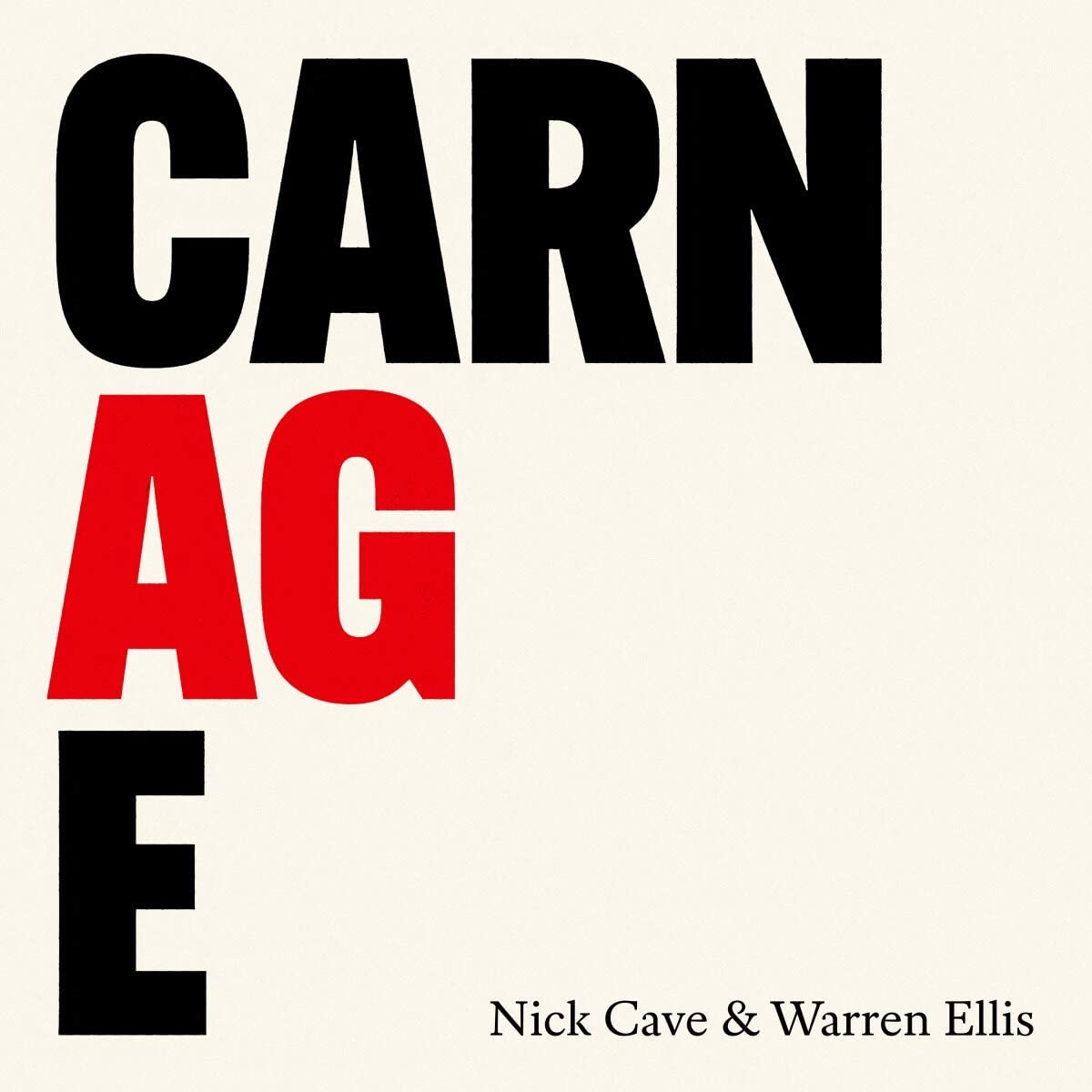 Copertina Vinile 33 giri Carnage di Nick Cave & Warren Ellis