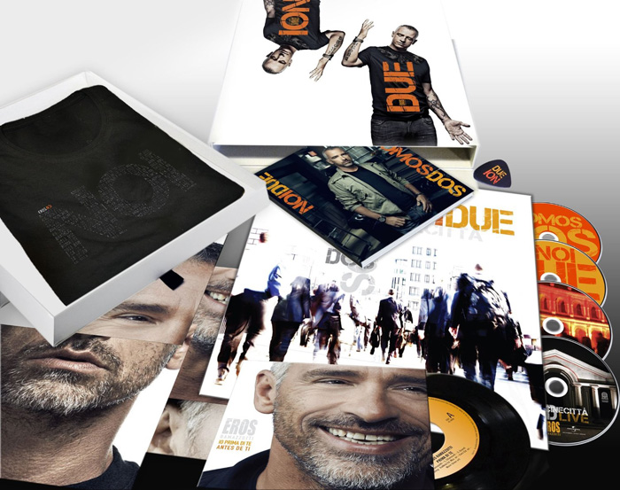 Copertina Disco Vinile 33 giri Noi Due [Cofanetto Deluxe 3xCD+DVD+45Giri] di Eros Ramazzotti